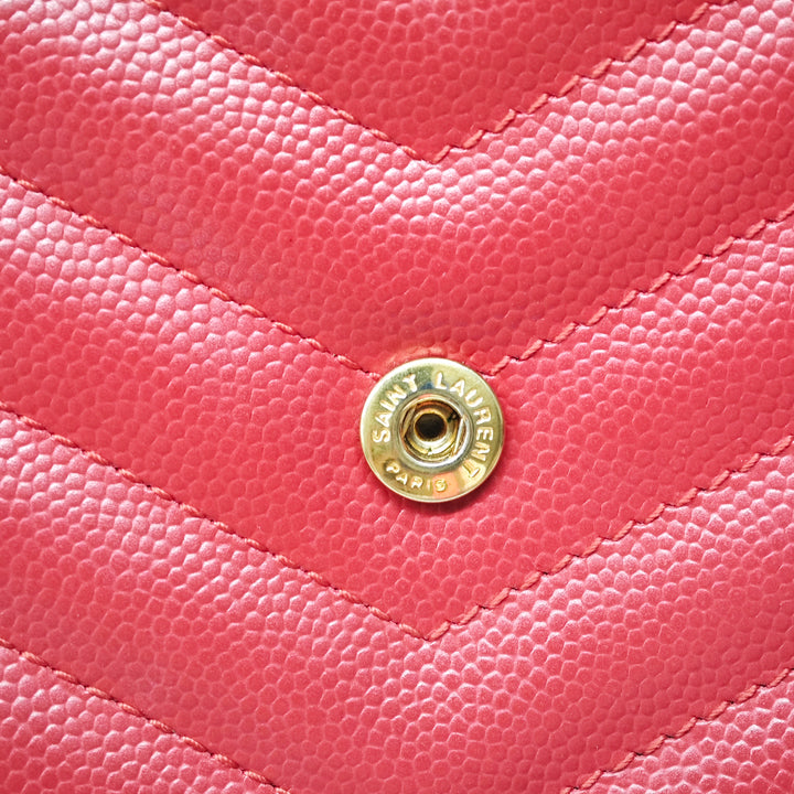 Saint Laurent Grain De Poudre Cassandre Envelope Chain Portefeuille