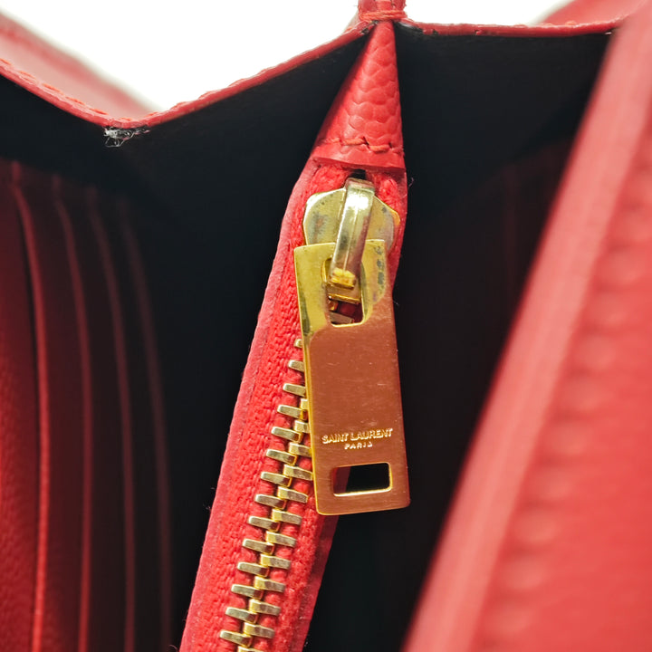 Saint Laurent Grain De Poudre Cassandre Envelope Chain Portefeuille