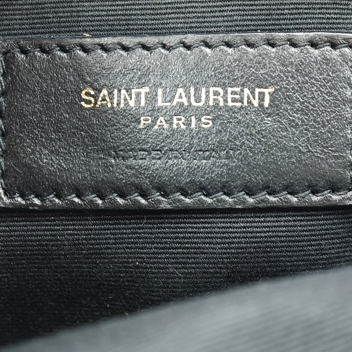 Saint Laurent Grain De Poudre Chevron Rond Vinyle Sac caméra