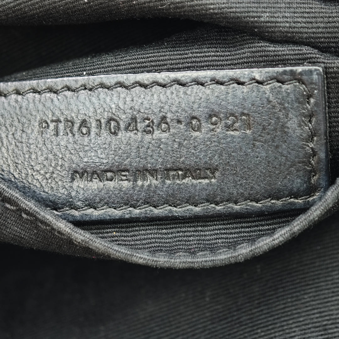 Saint Laurent Grain De Poudre Chevron Rond Vinyle Sac caméra