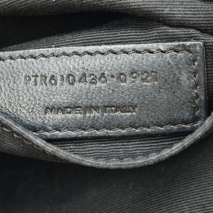 Saint Laurent Grain De Poudre Chevron Rond Vinyle Sac caméra