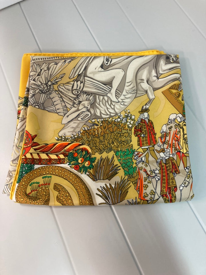 Hermès Le Paradis du Roy Soie Foulard 90