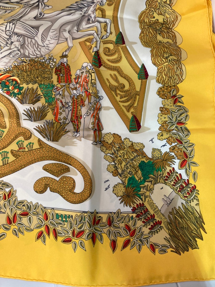 Hermès Le Paradis du Roy Soie Foulard 90