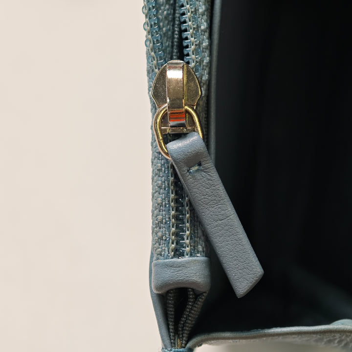 Chanel CC Matelassé Ombre Cuir verni et vieilli Cuir de veau Cristal Wallet on Chain