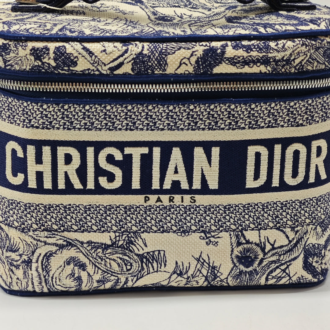 Dior brodé Toile Toile De Jouy DiorTravel Vanity