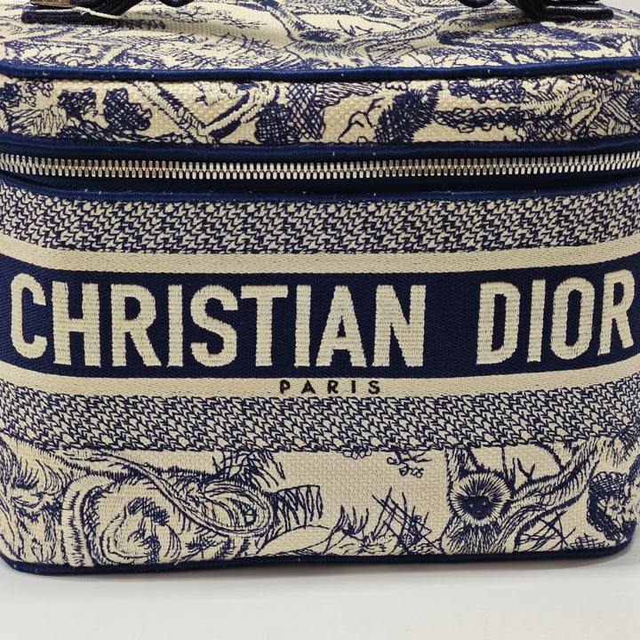 Dior brodé Toile Toile De Jouy DiorTravel Vanity
