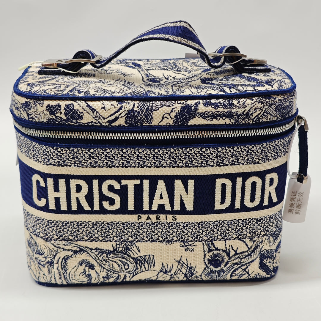 Dior brodé Toile Toile De Jouy DiorTravel Vanity
