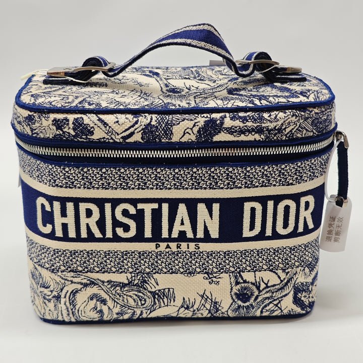 Dior brodé Toile Toile De Jouy DiorTravel Vanity