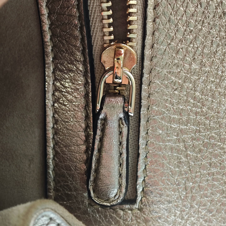 Dior Medium Metallic Cuir de veau Diorama à rabat