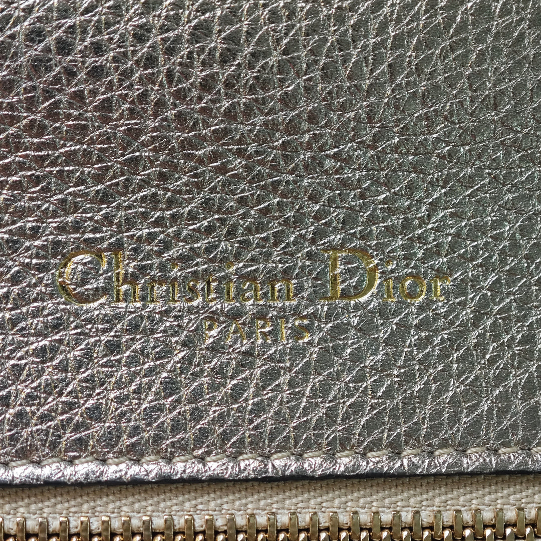 Dior Medium Metallic Cuir de veau Diorama à rabat