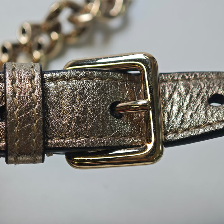 Dior Medium Metallic Cuir de veau Diorama à rabat