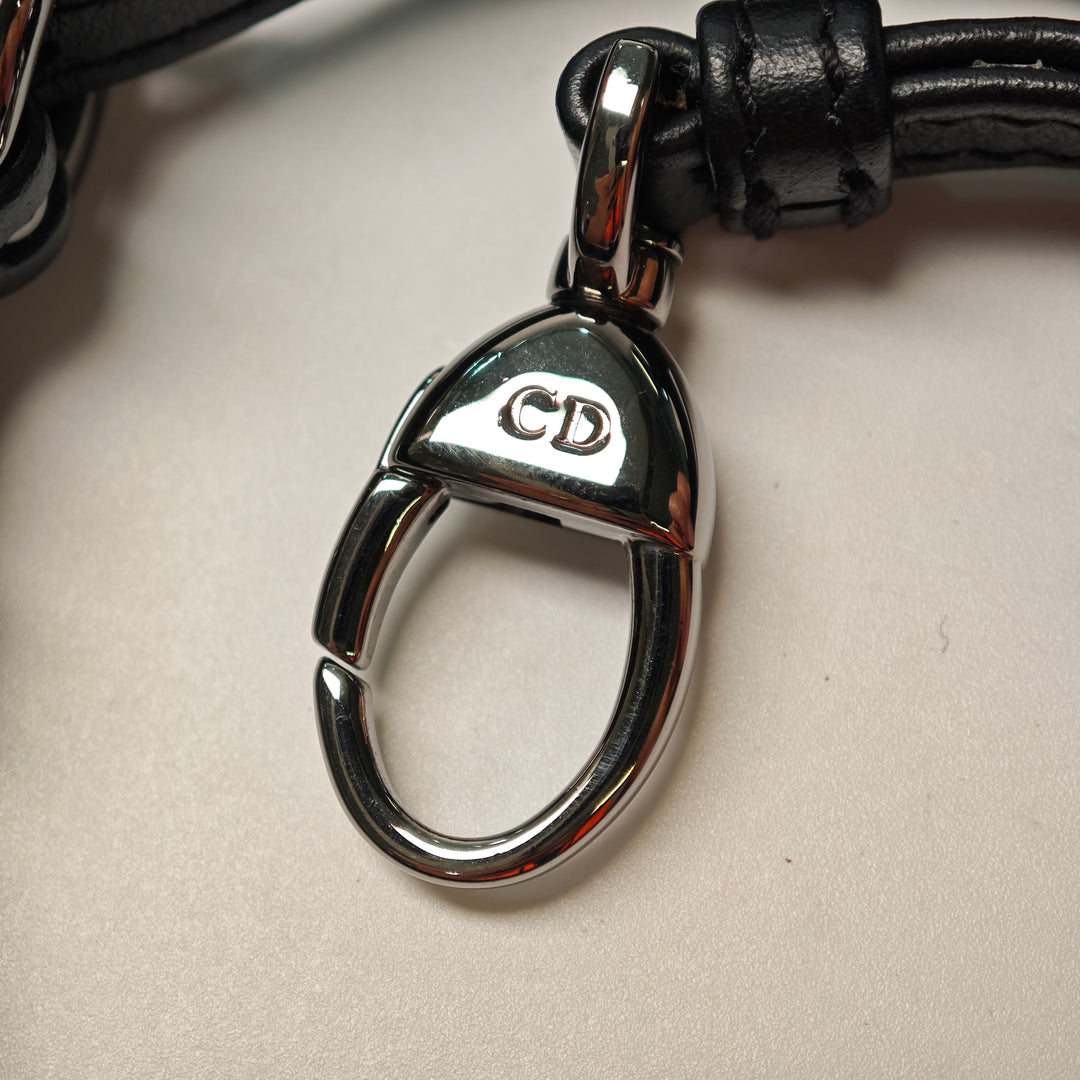 Dior Micro Cuir de veau Houndstooth embossé Macro Lady Dior