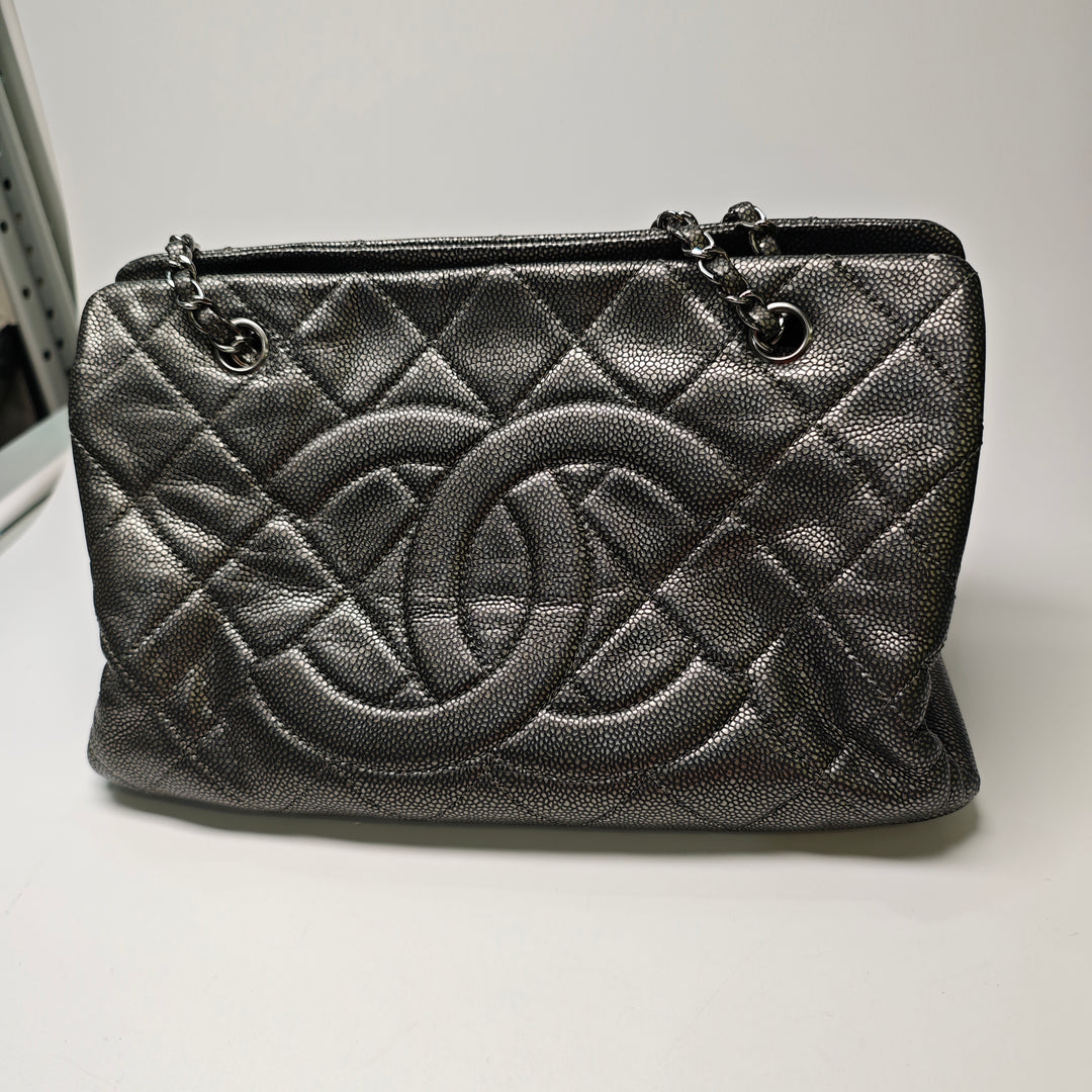 Chanel CC Matelassé Caviar Cabas chaîne