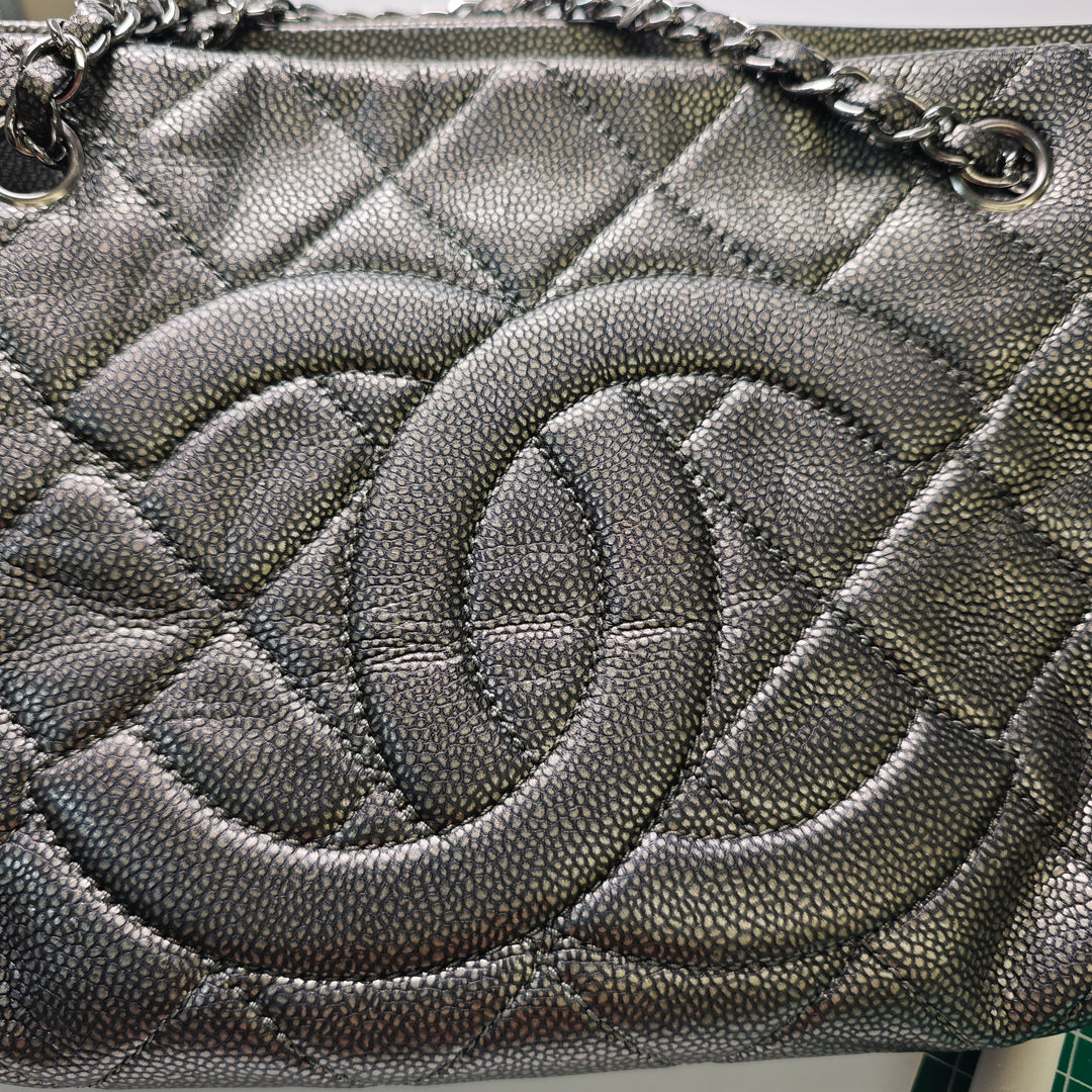 Chanel CC Matelassé Caviar Cabas chaîne