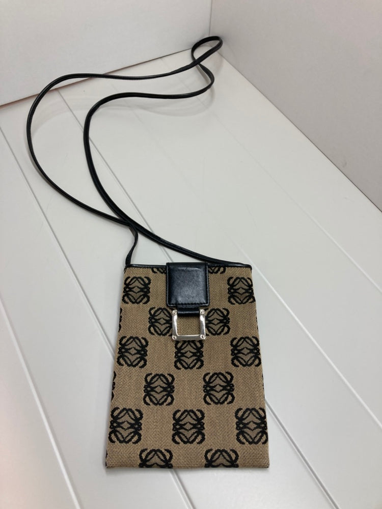LOEWE Anagram Toile Phone Pochette Sac porté croisé