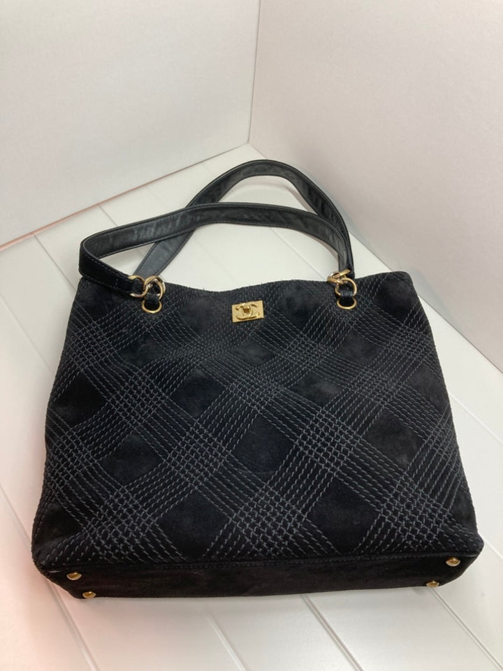 Chanel CC Surpiqué Daim Cabas
