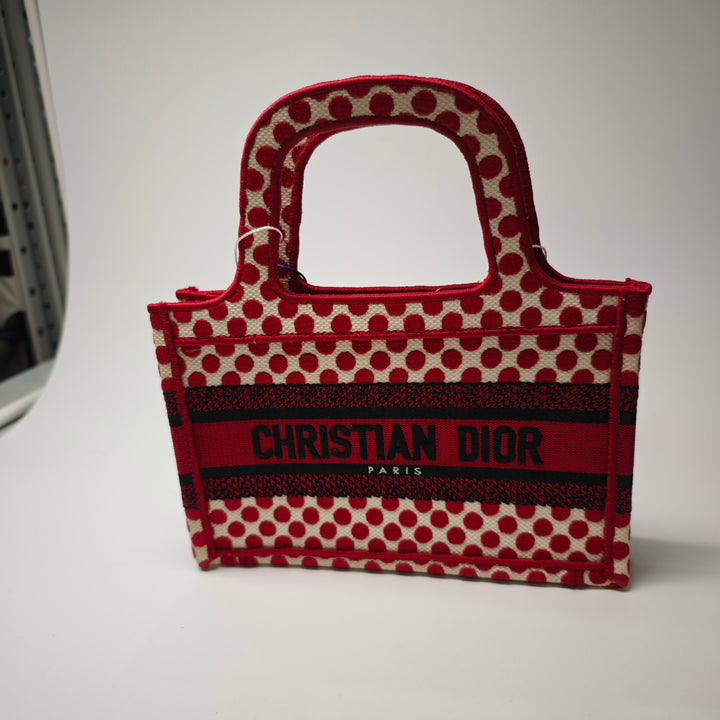 Dior DiorAmour Mini brodé Toile Dots Book Cabas