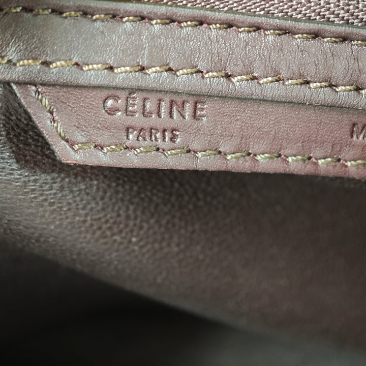 Celine Mini Tricolor Toile et Cuir Luggage Cabas