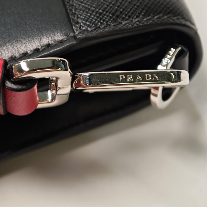 Prada City Cuir de veau et Saffiano clouté Elektra Sac porté croisé