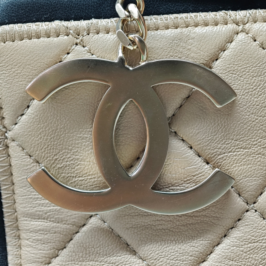 Chanel Tricolor Matelassé Cuir d’agneau Graphic Camera Étui Sac Multi