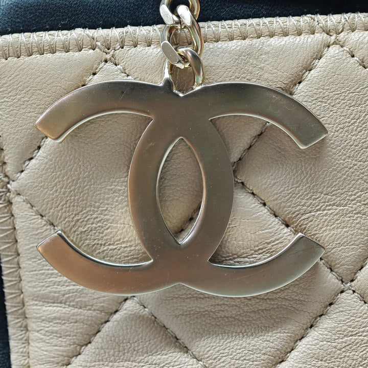 Chanel Tricolor Matelassé Cuir d’agneau Graphic Camera Étui Sac Multi