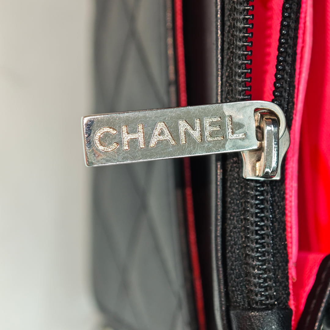 Chanel Matelassé Cuir d’agneau Cambon Ligne Wallet on Chain