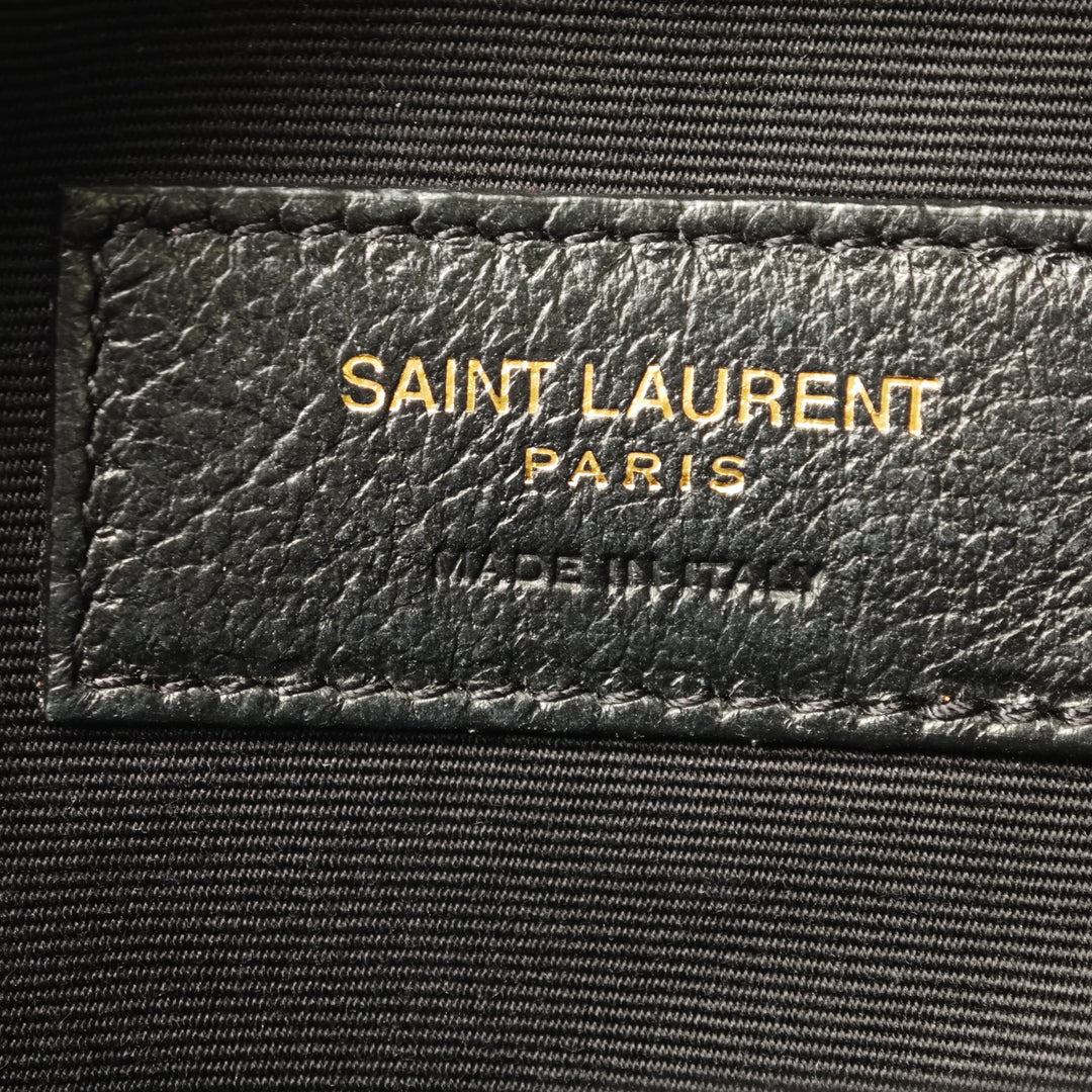 Saint Laurent Baby Chevron Cuir de veau Rond Vinyle Sac ceinture