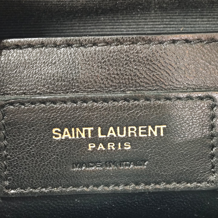Saint Laurent Medium Triquilt Tricolor Sheepskin Monogram College Sac