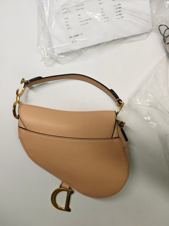 Dior Mini Cuir de veau grainé Saddle Sac