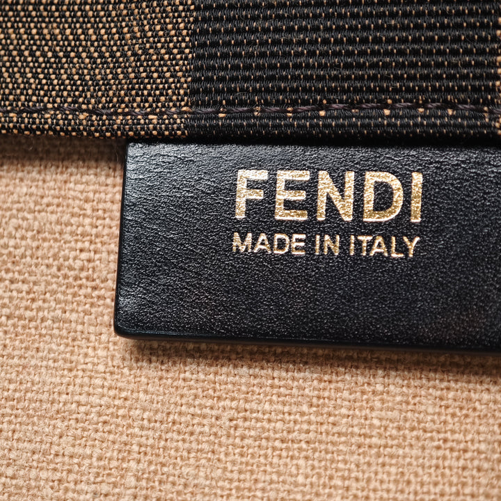 Fendi Pequin Toile Simply Shopping Cabas