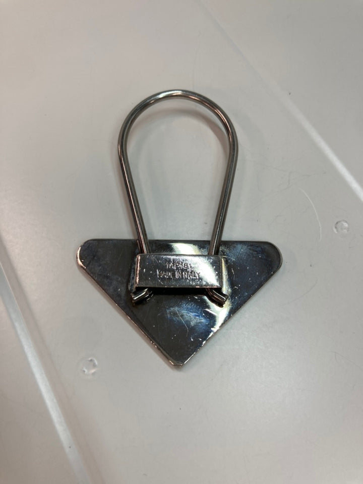 Prada Brass Émail Logo Key Chain