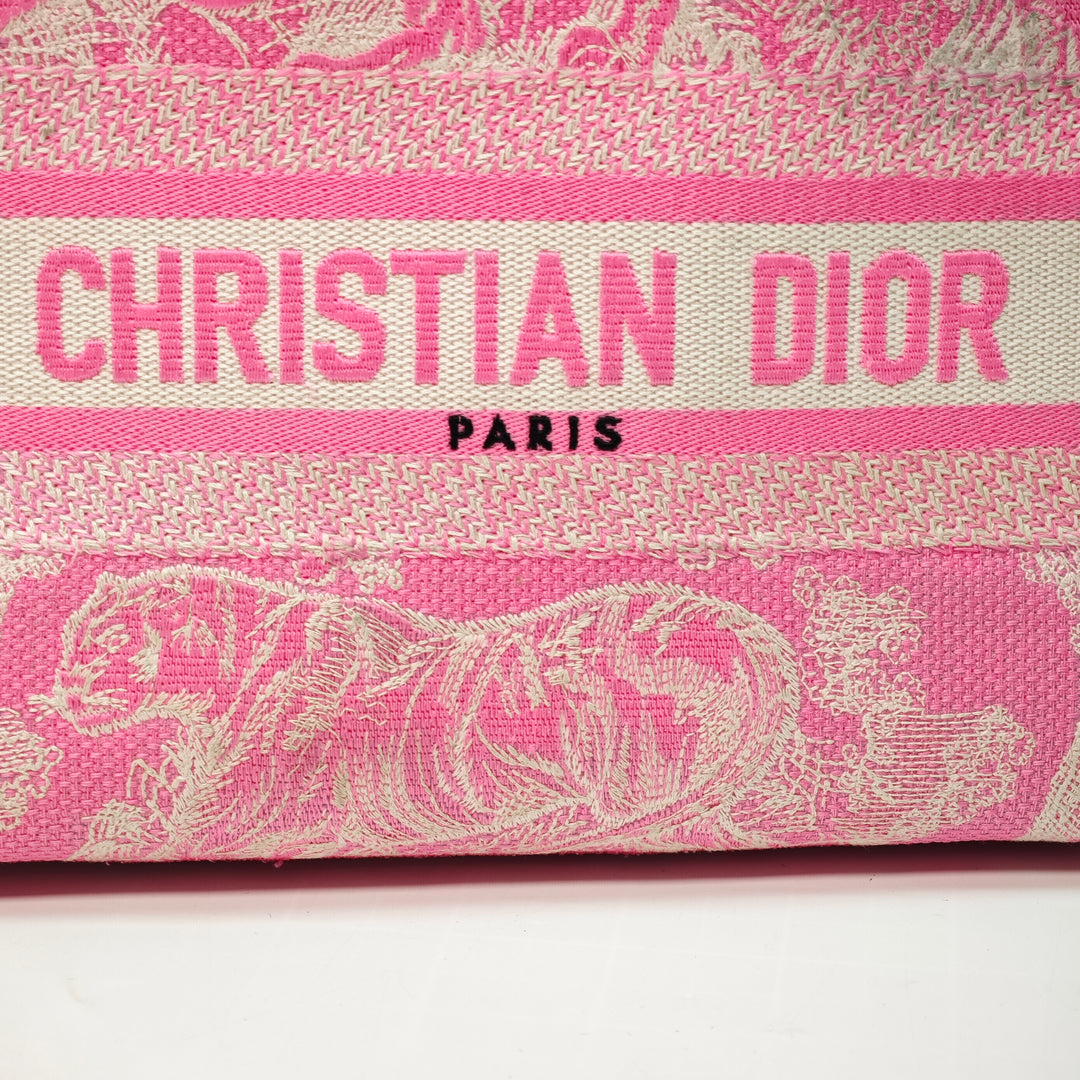 Dior Medium brodé Toile Toile De Jouy Lady D Lite