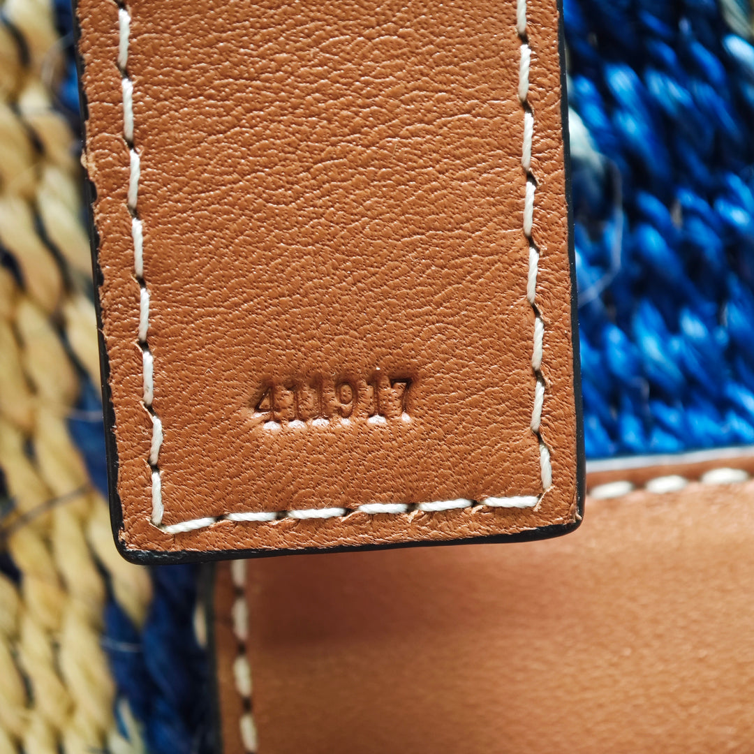 LOEWE Large Raffia Anagram Basket Cabas