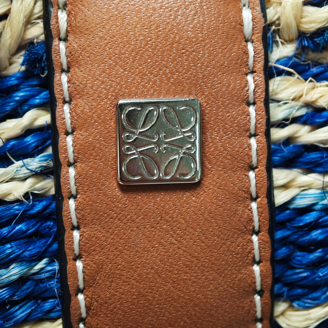LOEWE Large Raffia Anagram Basket Cabas