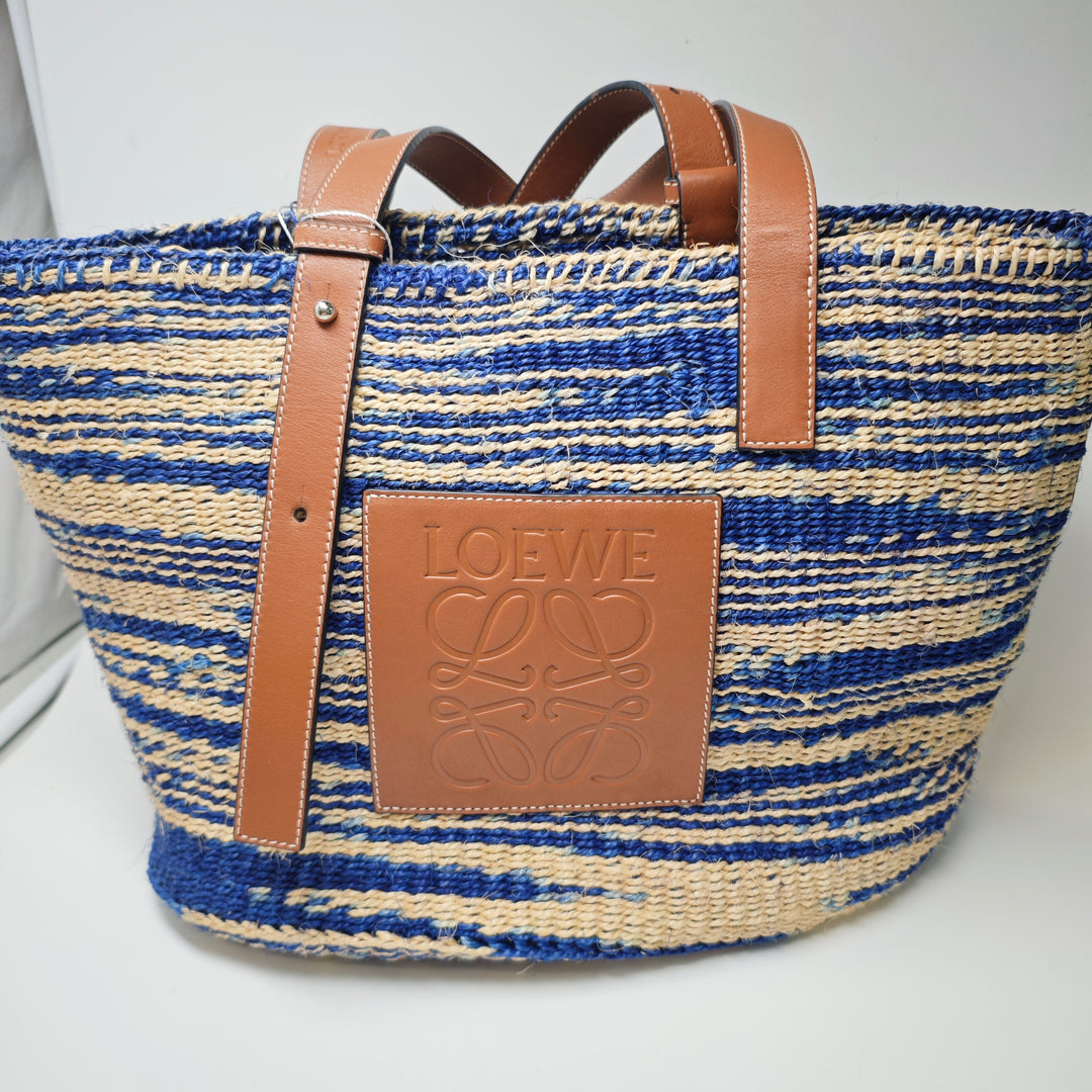 LOEWE Large Raffia Anagram Basket Cabas