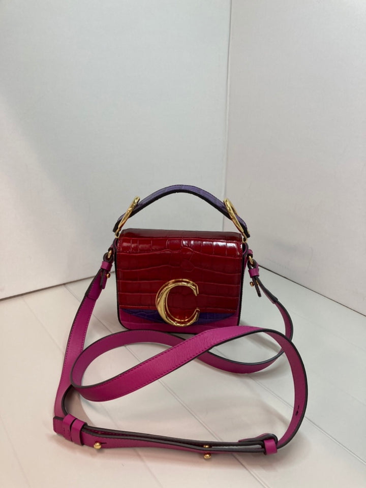 Chloé Mini Tricolor Croc embossé Cuir de veau C Sac