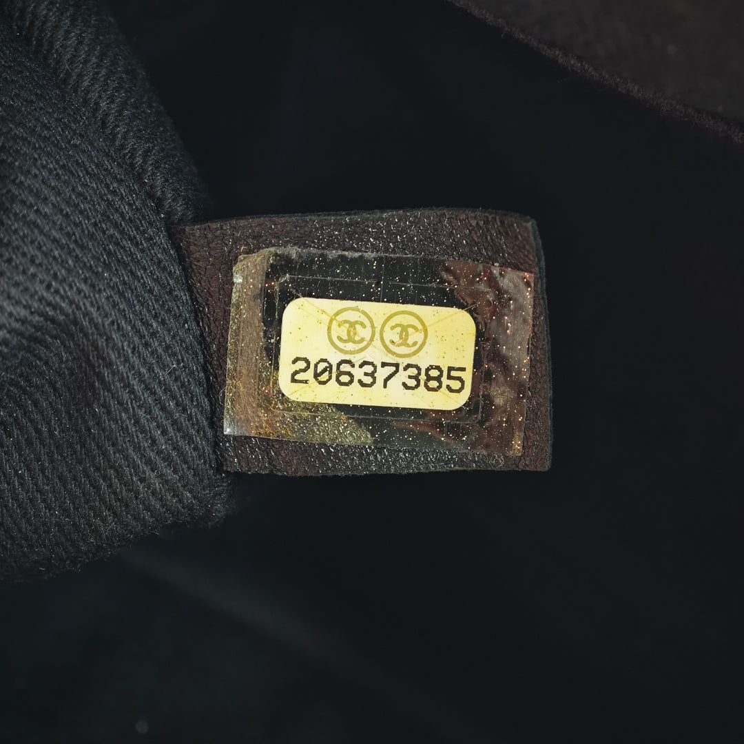 Chanel Matelassé Cuir verni CC Crown Double Zip Sac porté croisé