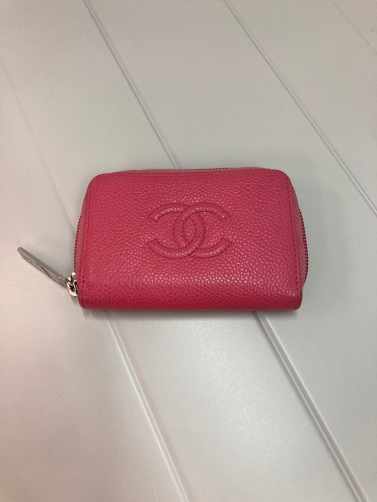 Chanel CC Caviar Zip Around Coin Purse