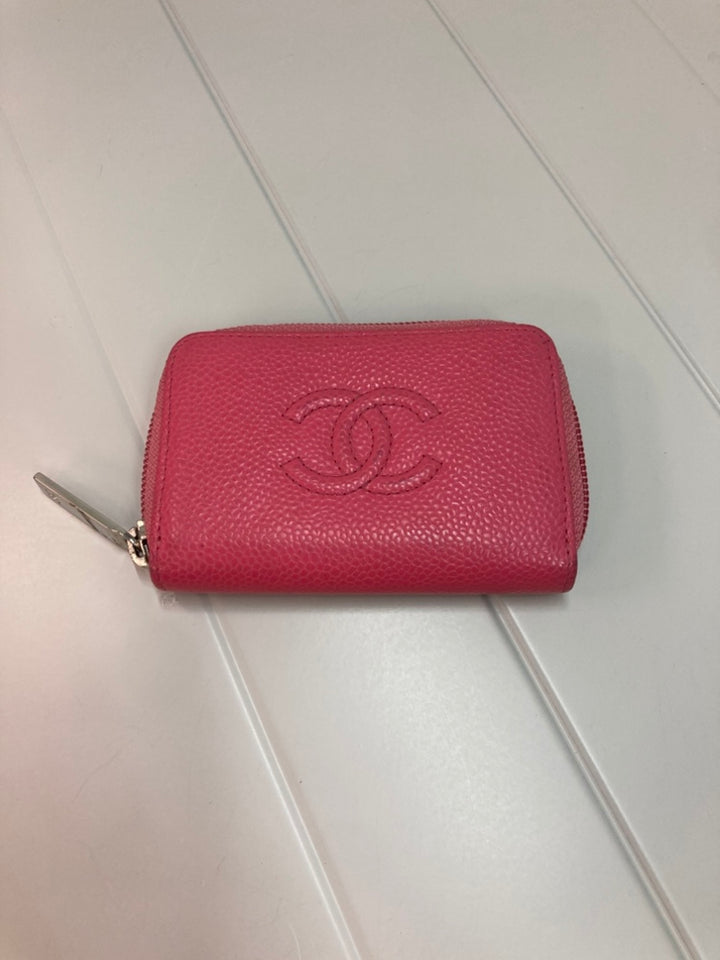 Chanel CC Caviar Zip Around Coin Purse