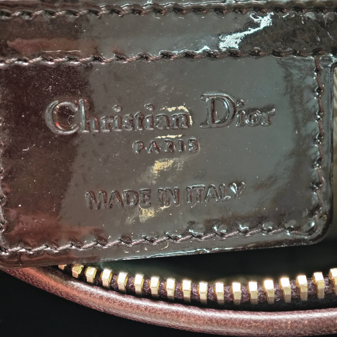 Dior Medium Cuir verni Cannage Lady Dior
