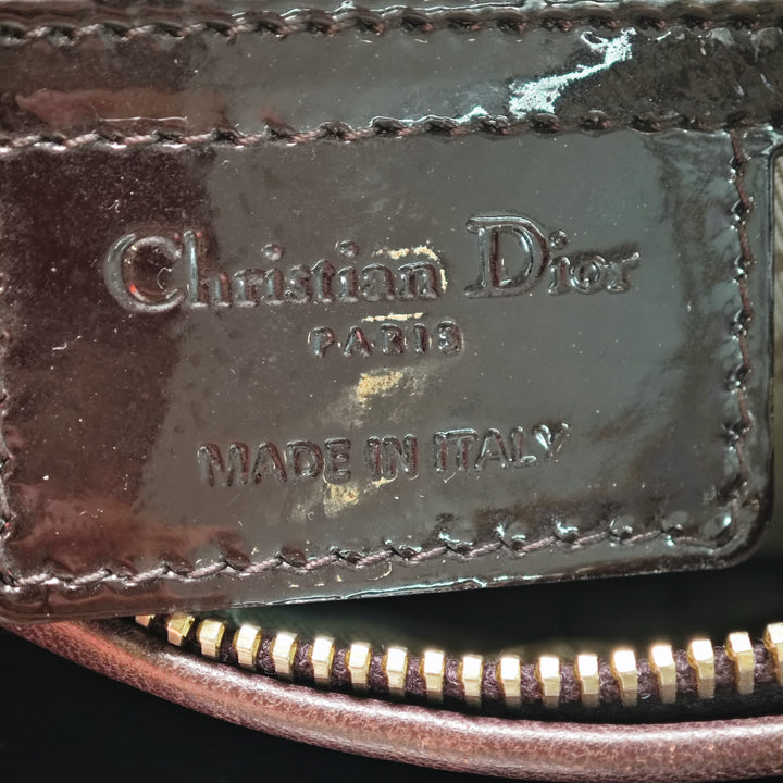 Dior Medium Cuir verni Cannage Lady Dior