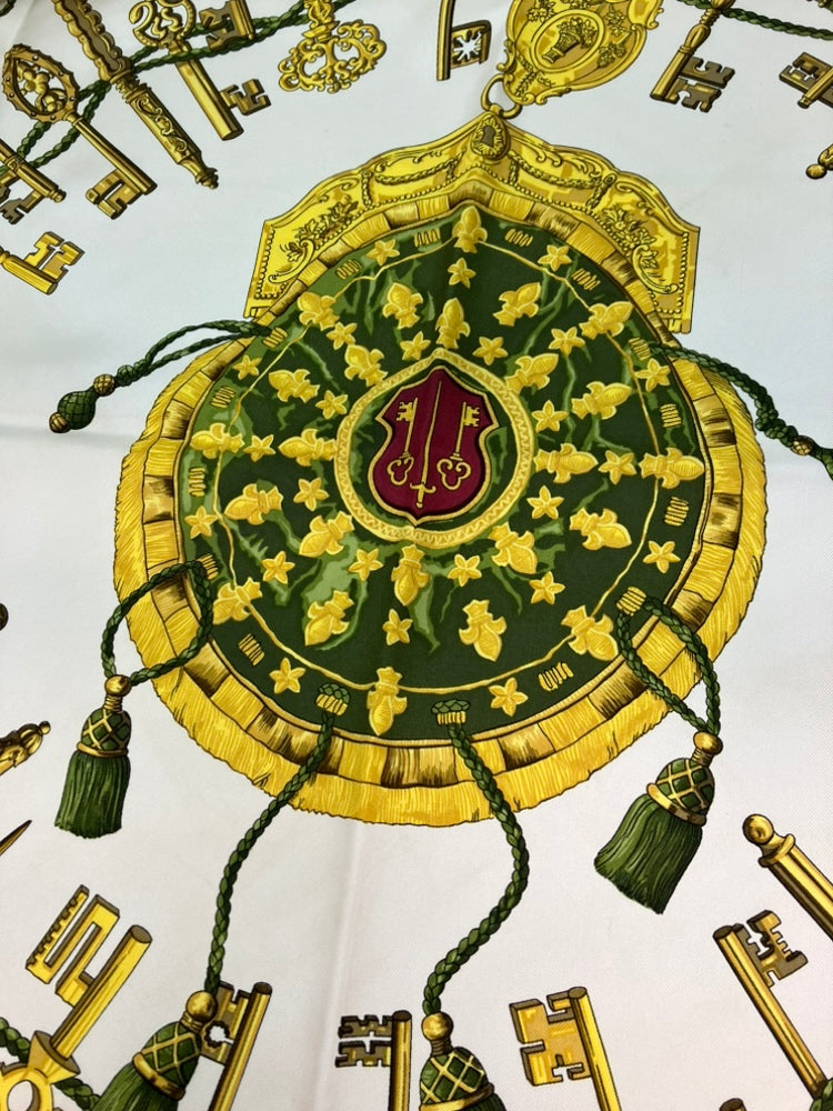 Hermès Les Cles Soie Foulard 90
