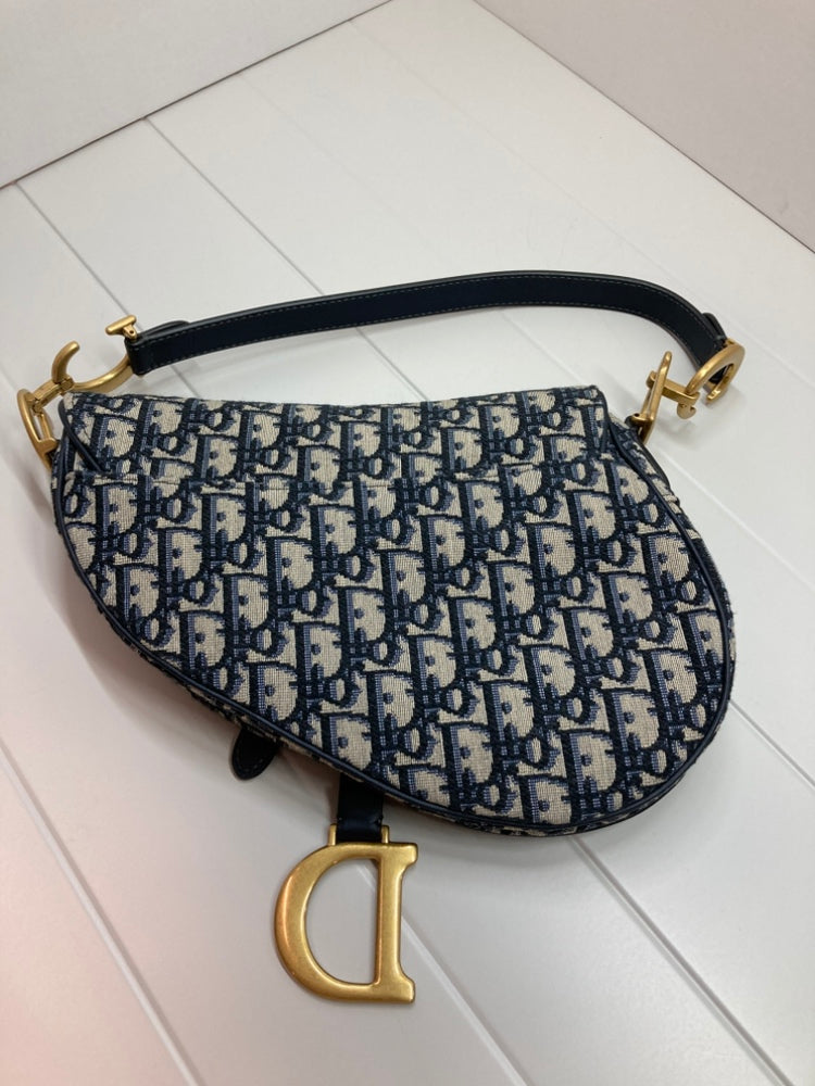 Dior Oblique Toile Saddle Sac