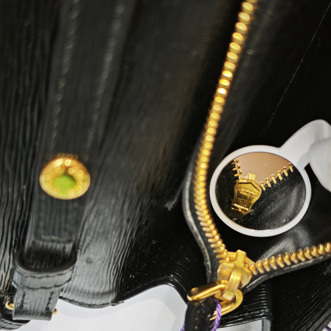Prada Vitello Move et Tessuto Portefeuille On Strap