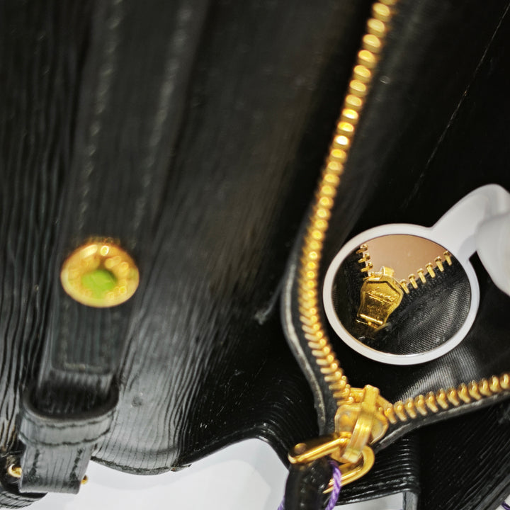 Prada Vitello Move et Tessuto Portefeuille On Strap