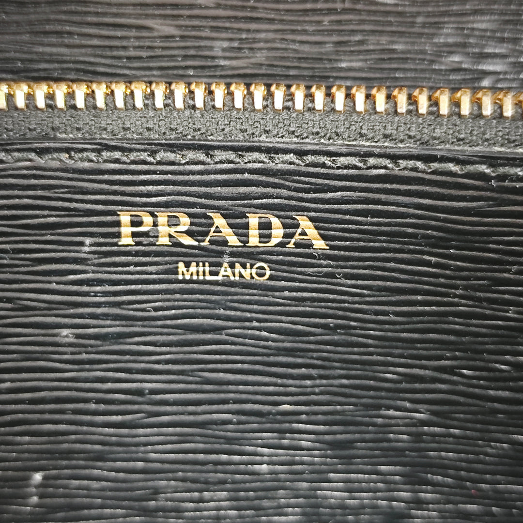 Prada Vitello Move et Tessuto Portefeuille On Strap