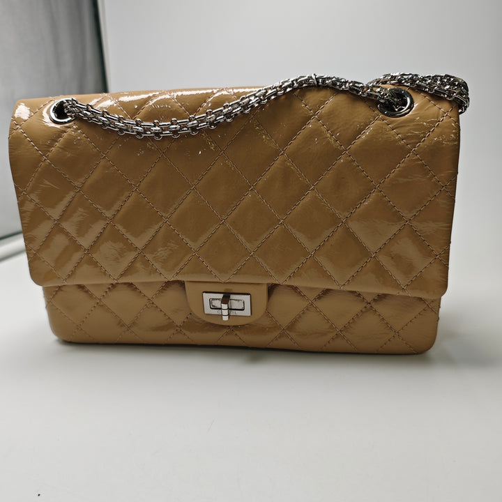 Chanel Matelassé froissé Cuir verni Reissue 2.55 Double rabat 226