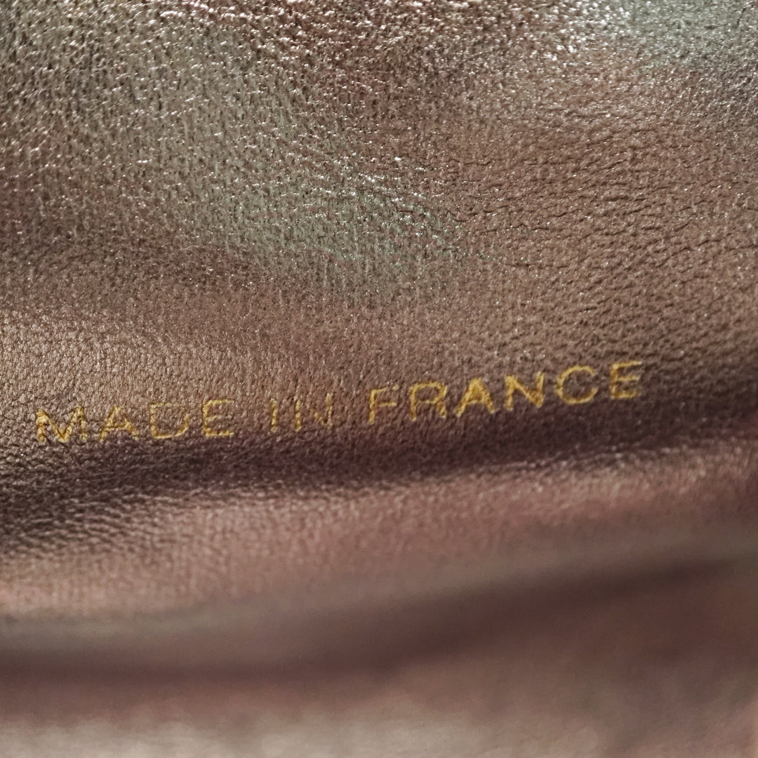 Chanel Mini CC Matelassé Metallic Cuir d’agneau Frame Sac porté croisé