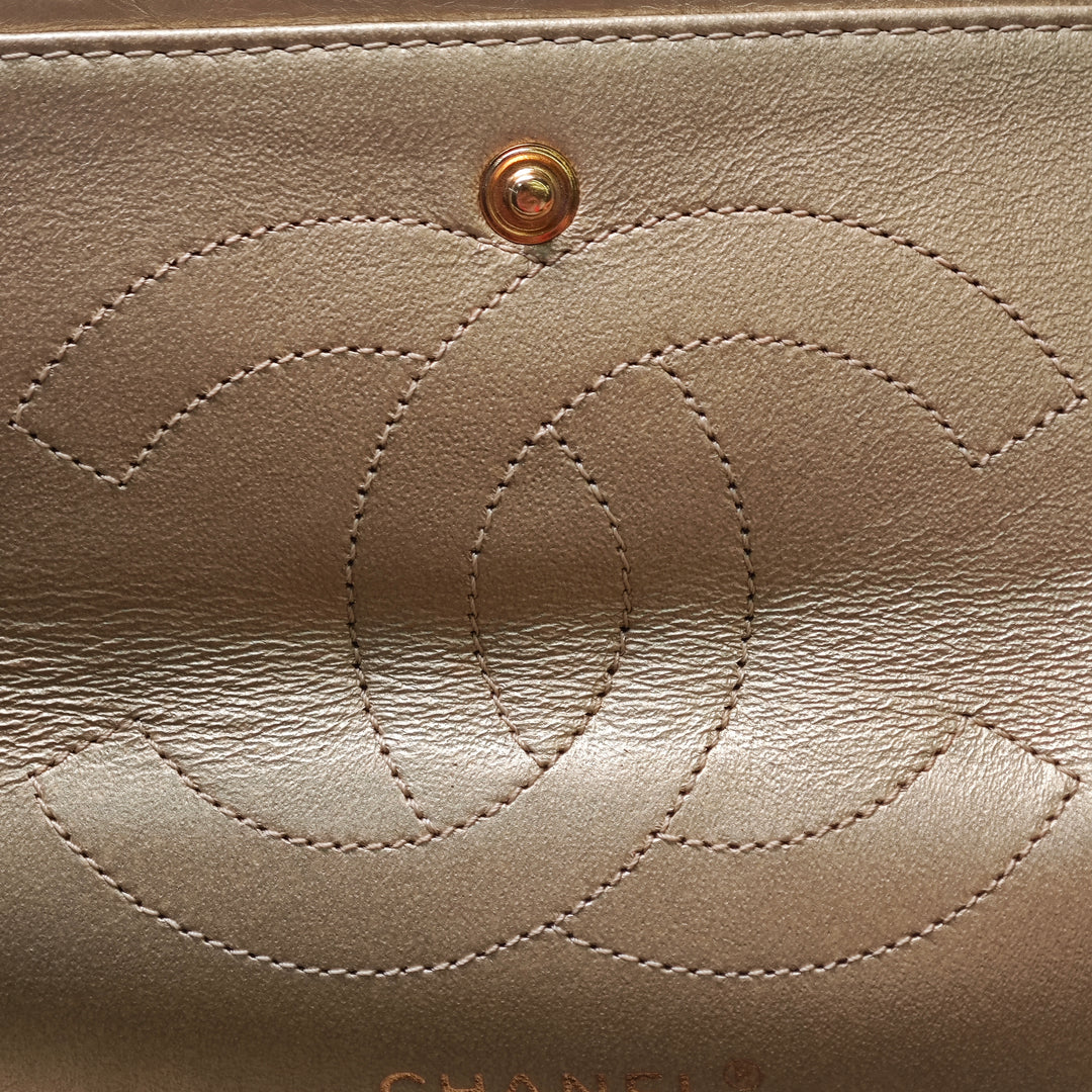 Chanel Matelassé Metallic vieilli Cuir de veau Reissue 2.55 Double rabat 226