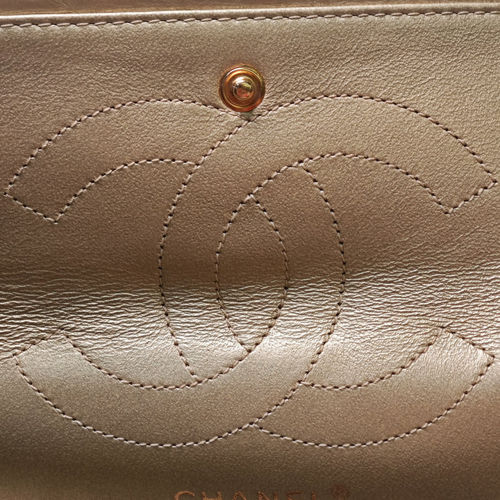 Chanel Matelassé Metallic vieilli Cuir de veau Reissue 2.55 Double rabat 226